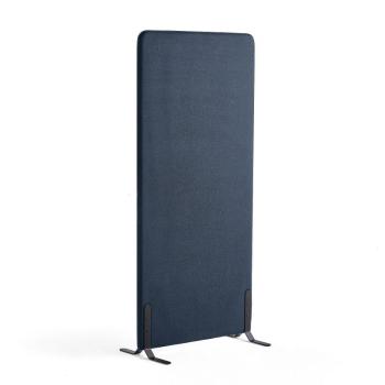 Paraván ZONE, 1700x800x46 mm, látka Hush, čierne nožičky, navy blue obrázok