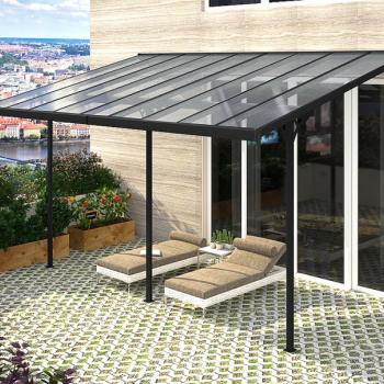 Pergola 618 x 305 cm (čierná+transparentní polykarbonát) obrázok