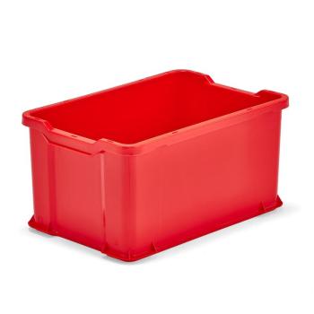 Plastová prepravka PRYCE, 600x400x330 mm, 54 L, červená obrázok