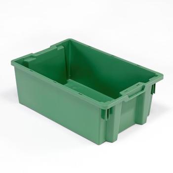 Plastová prepravka WHYTE, 600x400x220 mm,objem 40 L, zelená obrázok