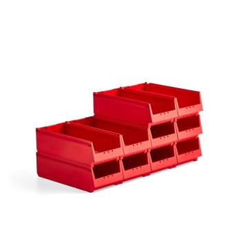 Plastové boxy AJ 9000, séria-69, 500x230x150 mm, 10 ks, červená obrázok