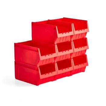 Plastové boxy AJ 9000, séria-72, 500x310x250 mm, 8 ks, červená obrázok
