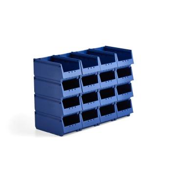 Plastové boxy AJ 9000, séria-73, 350x206x155 mm, 16 ks, modrá obrázok