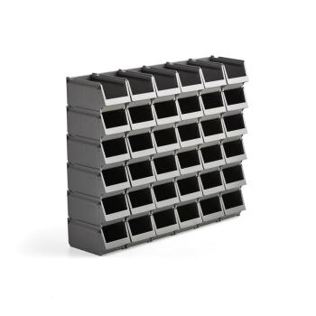 Plastové boxy AJ 9000, séria-74, 250x148x130 mm, 36 ks, grey obrázok