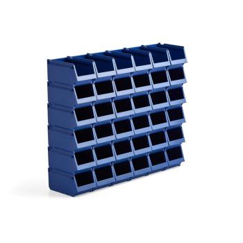Plastové boxy AJ 9000, séria-74, 250x148x130 mm, 36 ks, modrá obrázok