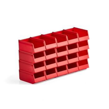 Plastové boxy AJ 9000, séria-75, 170x105x75 mm, 20 ks, červená obrázok