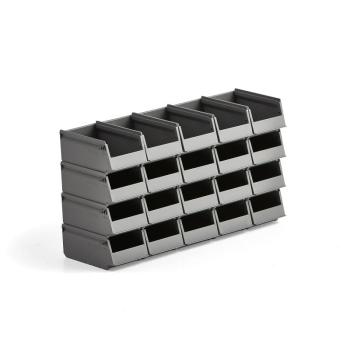 Plastové boxy AJ 9000, séria-75, 170x105x75 mm, 20 ks, grey obrázok