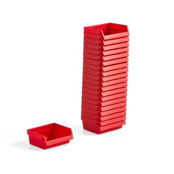 Plastové boxy AJ 9000, séria-76, 96x105x45 mm, 20 ks, červená obrázok
