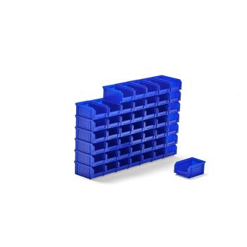Plastové boxy APART, Š 105 x H 165 x V 80 mm, 48 ks, modré obrázok