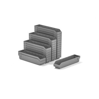 Plastové boxy na súčiastky REACH, 500x120x95 mm, 30 ks, šedé obrázok