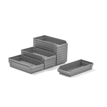 Plastové boxy na súčiastky REACH, 500x240x95 mm, 15 ks, šedé obrázok