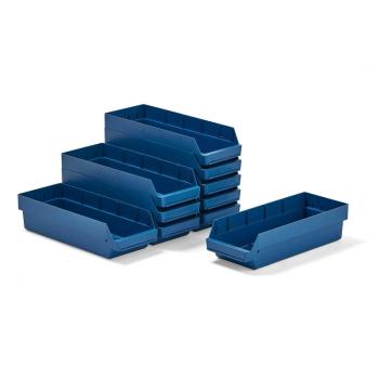 Plastové boxy na súčiastky REACH, 600x240x150 mm, 10 ks, modré obrázok
