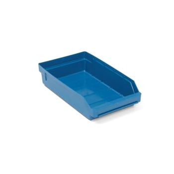 Plastový box na súčiastky REACH, Š 240 x H 400 x V 95 mm, modrý obrázok