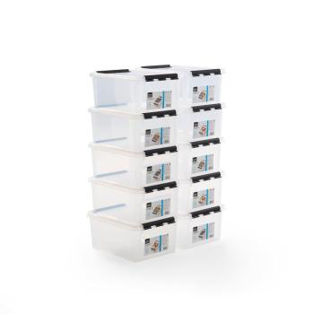 Plastový box s vekom LEE, 14 L, 10 ks, 400x300x190 mm, priehľadný obrázok