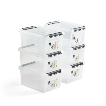 Plastový box s vekom LEE, 32 L, 6 ks, 500x390x260 mm, priehľadný obrázok