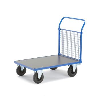 Plošinový vozík TRANSFER, 1 drôtený koncový rám, 1000x700 mm, s brzdami obrázok