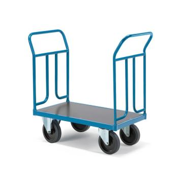 Plošinový vozík TRANSFER, 2 oceľový koncové rámy, 900x500 mm, bez bŕzd obrázok