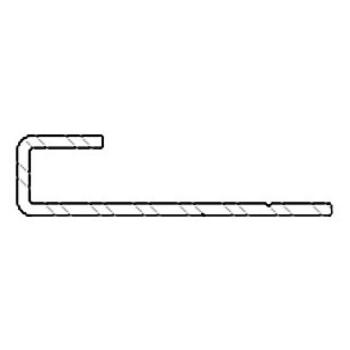 Počiatočný a koncový hliníkový profil 2761, 8x30x3000 mm, TWINSON obrázok