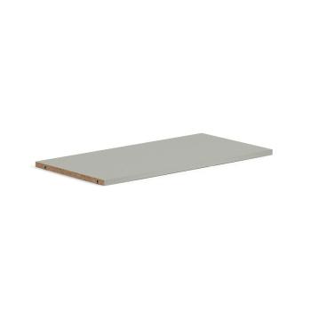Polica pre knižnicu QBUS, 760x378 mm, 1 ks, svetlošedá obrázok
