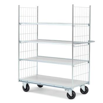 Policový manipulačný vozík CARRIER, 4 police, 1200x600 mm obrázok