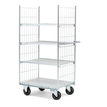 Policový manipulačný vozík CARRIER, 4 police, 800x600 mm obrázok