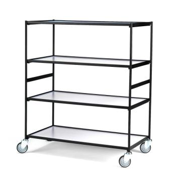 Policový manipulačný vozík LINER, 4 police, 1250x640 mm obrázok