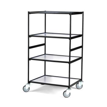 Policový manipulačný vozík LINER, 4 police, 850x640 mm obrázok