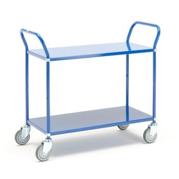 Policový manipulačný vozík TRANSIT, 2 police, 900x440 mm, modrý obrázok