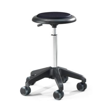 Pracovná dielenská stolička DIEGO, výška 540-730 mm, mikrovlákno, čierna obrázok
