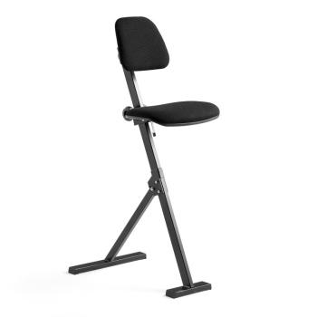 Pracovná stolička sit-stand, čierna textília obrázok