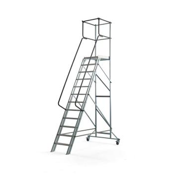 Pracovné schody ALOFT, 12 schodov, výška 2400 mm obrázok