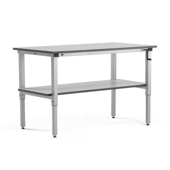 Pracovný stôl MOTION, nastaviteľný, 1500x800 mm + spodná polica, nosnosť 150 kg obrázok