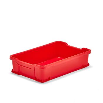 Prepravka plastová PRYCE, 600x400x145 mm, 24 L, červená obrázok