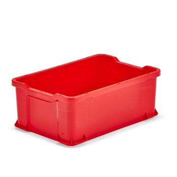 Prepravka plastová PRYCE, 600x400x225 mm, 40 L, červená obrázok