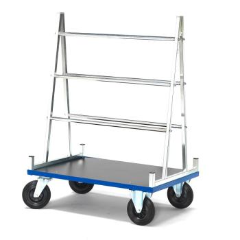 Prepravný vozík na doskový materiál, 1380x700x1000 mm, nosnosť 500 kg obrázok