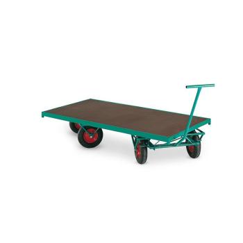 Prepravný vozík NIGEL, 4 otočné kolieska, 2000x1000 mm, nosnosť 1500 kg obrázok