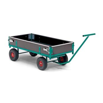 Prepravný vozík s drevenými bočnicami NIGEL, nosnosť 650 kg, 1500x750 mm obrázok