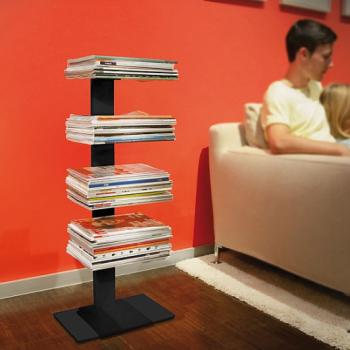 Radius design cologne Knihovna na časopisy 4 poličky RADIUS DESIGN (BOOKSBAUM MAGAZINE STAND SMALL čierna 738A) čierna obrázok