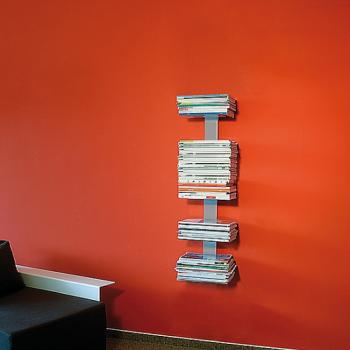 Radius design cologne Knihovna na časopisy 5 poliček RADIUS DESIGN (BOOKSBAUM MAGAZINE WELL SMALL silver 739C) strieborná obrázok