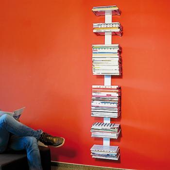 Radius design cologne Knihovna na časopisy 8 poliček RADIUS DESIGN (BOOKSBAUM MAGAZINE WALL BIG white 746B) bielá obrázok