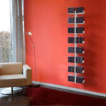 Radius design cologne Zakladač na CD 16 poličiek RADIUS DESIGN (CD-BAUM silber WAND 1 GROSS 723C) strieborný obrázok