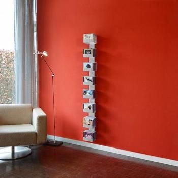 Radius design cologne Zakladač na CD 7 poličiek RADIUS DESIGN (CD-BAUM silber WAND 2 GROSS 727C) strieborný obrázok