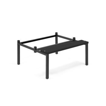 Rám na nožičkách s lavičkou, Š 900 mm, čierna obrázok