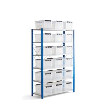 Regál MIX s 18 plastovými boxami LEE, 2100x1300x500 mm obrázok