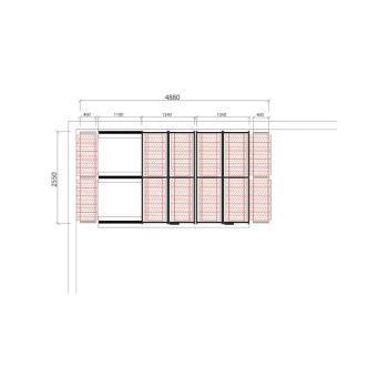 Regálový systém na pneumatiky, cca 12,5 m², na 180 pneumatík obrázok