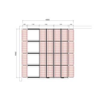 Regálový systém na pneumatiky, cca 25 m², na 360 pneumatík obrázok