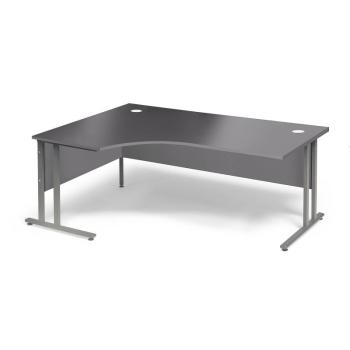 Rohový kancelársky pracovný stôl FLEXUS, ľavý, 1800x1200 mm, šedá obrázok
