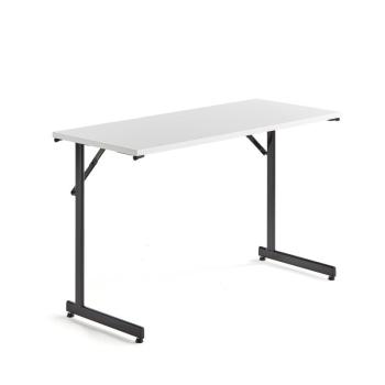 Rokovací stôl Claire, 1200x500 mm, biely laminát/čierna obrázok
