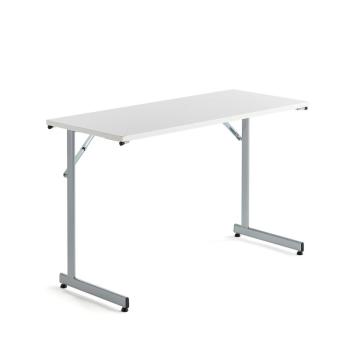 Rokovací stôl Claire, 1200x500 mm, biely laminát/šedá obrázok