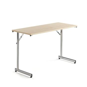 Rokovací stôl Claire, 1200x500 mm, brezový laminát/chróm obrázok